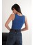 Kaşkorse Kumaş Newyork Nakışlı Kadın Crop-Saks 4