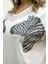Rahat Kalıp Büyük Beden Zebra Crystal Taşlı Beyaz Kadın Şık Pamuk T-Shirt 4