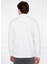 Düğmeli Gömlek Yaka Beyaz Sweatshirt 3