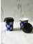 7 Oz Karton Bardak 250 Adet Mavi Dama Desen + 250 Adet Bardak Kapağı 3