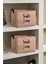 2'li Jüt Orta Boy Simple Living Baskılı Düzenleyici Saklama Sepeti Set 30 x 22 x 18 1