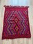 100 x 120 cm El Dokuma Antika Halı, Canlı Renkli, Vintage Geometrik Desenli Kilim, Şık Ev Dekoru 1