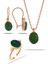 Yeşim Taşlı Rose Gümüş Set 1