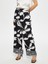 Paçası Sulu Monochrome Desen Wıde Leg Fıt Pantolon 007 5