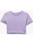 Slim Fit Bisiklet Yaka Kısa Kollu Crop Spor Tişört 1