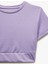 Slim Fit Bisiklet Yaka Kısa Kollu Crop Spor Tişört 3