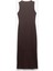 Yarım Astarlı Slim Fit Bisiklet Yaka Kolsuz Tül Midi Boy Elbise 4