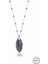 Swr Crystal 30 x 12 mm Ametist Mekik Kadın Gümüş Kolye 2