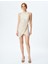 Simli Halter Yaka Kolsuz Bodycon Mini Elbise 3