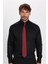 Regular Fit Siyah Non-Iron Pamuklu Doğa Dostu Ekoteks Belgeli Ütü Gerektirmez Gömlek 4