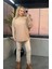 Camel Yarı Boğazlı Fitilli Oversize Kazak 5