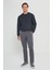 Standart Fit Normal Kesim 2 İplik Recycle Pamuklu Bisiklet Yaka Sweatshirt 2