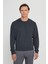 Standart Fit Normal Kesim 2 İplik Recycle Pamuklu Bisiklet Yaka Sweatshirt 3