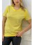 Tamamı Crystal Taşlı Büyük Beden Bisiklet Yaka Pamuk Şık Kadın T-Shirt 2