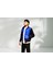 Erkek Siyah-Saks Kapitone Dik Yaka Casual Sweat Ceket 257919204 2