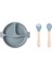 Çocuk Çatal Bıçak Seti Bebek Ürünleri Gıda Sınıfı Silikon (Yurt Dışından) 1