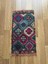 40X73 cm Küçük Desenli Vintage Halı, Canlı Renkli Antika Kilim, El Dokuma Anadolu Kilimi, Nostaljik Severler Için Kilim 1
