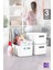 Retro Bo x 3'lü Beyaz 3,5 Lt Çok Amaçlı Düzenleyici Kapaklı Saklama Kutu, Organizer, Storage 1