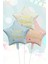 3 Lü Happy Birthday Yıldız Folyo Balon Seti Pembe Krem Mavi 18 Inç 1