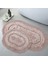 Doğal Pamuklu Spagetti Oval Pudra 2'li Banyo Paspası Seti Banyo Halısı Klozet Takımı 1