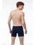 Erkek 3 Lü Siyah Lacivert Füme Premium Collection Modal Uzun Boxer 3M250 5