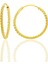 Gümüş Altın Yaldızlı 20 mm Sık Burgu Halka Küpe SGTL12753GOLD 1