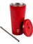 Paslanmaz Çelik Kırmızı Pipetli Mug Termos 500 ml No:80 3