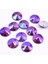 Premium Kalite Altı Düz Delikli Dikme Kristal Taş Round Rivoli 8mm P43 Light Amethyst Ab (84 Adet) 1