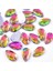 Premium Kalite Altı Düz Delikli Dikme Kristal Taş Teardrop 10.5*18MM P35 Rainbow (28 Adet) 1