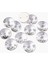 Premium Kalite Altı Düz Delikli Dikme Kristal Taş Round Rivoli 8mm Crystal (84 Adet) 1