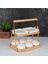 Sunumluk 2 Katlı Bambu Gold MIEN-722 1
