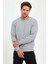 Erkek Sıfır Yaka 3 İplik Şardonsuz Sweatshirt 2