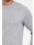 Erkek Sıfır Yaka 3 İplik Şardonsuz Sweatshirt 5