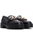 Kadın Siyah Kalın Tabanlı Maskülen Loafer 25SFE400318 3