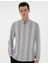 Erkek Siyah Regular Fit Çizgili Uzun Kollu Gömlek 50304597-VR046 3