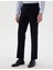 Erkek Lacivert Slim Fit %100 Yün Kumaş Pantolon 50305463-VR033 2