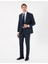 Erkek İndigo Slim Fit Çizgili Yün Karışımlı Takım Elbise 50291962-VR028 4