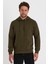 Erkek Kapüşonlu Kanguru Cepli Düz Renk Sweatshirt 1