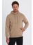 Erkek Kapüşonlu Kanguru Cepli Düz Renk Sweatshirt 2