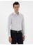 Erkek Lacivert Slim Fit Çizgili Uzun Kollu Gömlek 50306028-VR033 1