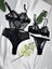 Siyah Dantelli Çıtçıtlı Dekolteli Tül Detaylı Kadın Bodysuit 4