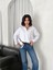 Kadın Beyaz Oversize Uzun Basic Gömlek 1