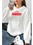 Uygun Tarz Cherry Baskılı Oversize Sweatshirt 2