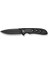 Hyperpulse Flipper & Thumb Stud & Button Lock Knife Black Aluminum Handle Çakı 1