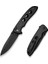 Hyperpulse Flipper & Thumb Stud & Button Lock Knife Black Aluminum Handle Çakı 2