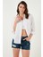 Pamuklu Regular Fit Uzun Kollu Düz Gömlek Kadın Gömlek CF25S168305 5