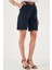 Pamuklu Relaxed Fit Yüksel Bel Kemerli Gabardin Short Bayan Şort 668YP4710 3