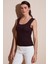 Slim Fit Kalın Askılı Dantelli Kare Yaka Bürümcük Atlet Bayan Atlet 5864979 1