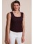 Slim Fit Kalın Askılı Dantelli Kare Yaka Bürümcük Atlet Bayan Atlet 5864979 2