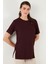 Oversize Bisiklet Yaka Yırtmaç Detaylı Bluz Bayan Bluz 5869000 4